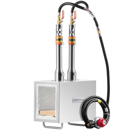 Portable Propane Forge 2 Burner Farrier Forge Knife Metal Square.