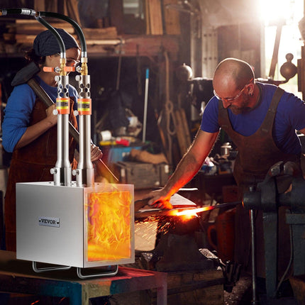 Portable Propane Forge 2 Burner Farrier Forge Knife Metal Square.