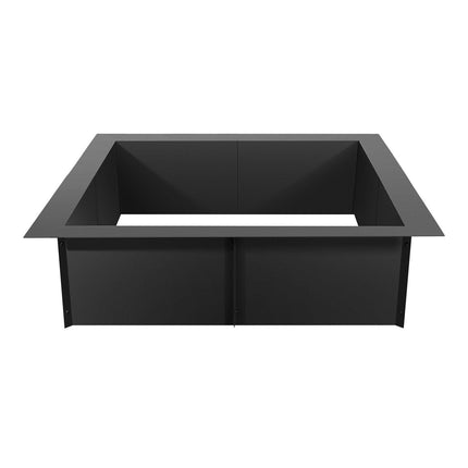 Fire Pit Ring, 42x42 in Outer/36x36 in Inner Diameter, 10inch Height Square Fire Pit Insert, Heavy Duty Carbon Steel Liner DIY Campfire Ring above or In-Ground, for Outdoor Camping, Bonfires.