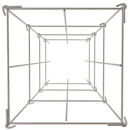 Tomato Cages, 30 x 30 x 117 cm, 5 Packs Square Plant Support Cages, Silver PVC-Coated Steel Tomato Towers for Climbing Vegetables, Plants, Flowers, Fruits.