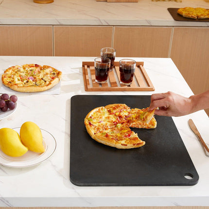 Pizza Steel, 20" x 14" x 3/8" Pizza Steel Plate for Oven, Pre-Seasoned Carbon Steel Pizza Baking Stone with 20X Higher Conductivity, Heavy Duty Rustproof Pizza Pan for Outdoor Grill, Indoor Oven.