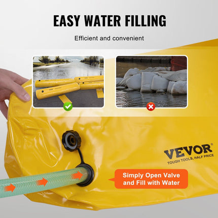 Flood Barriers, Sandbag Alternative Flood Bags 4 Pack, Flood Barrier for Home, Water Barriers for Flooding, Doorway, Driveway(4FTx6in).