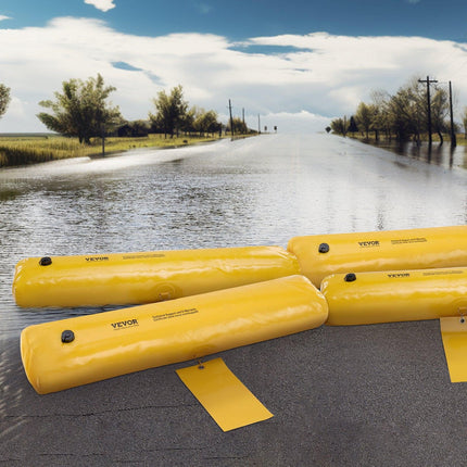 Flood Barriers, Sandbag Alternative Flood Bags 4 Pack, Flood Barrier for Home, Water Barriers for Flooding, Doorway, Driveway(4FTx6in).