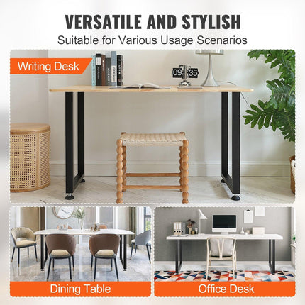 711.2MM Adjustable Furniture Legs, Square Reinforced Steel Office Table legs Set of 2 for DIY, Max Load 453.6KG Heavy Duty Desk Legs, Quick Instalation & Rich Accessories Legs Black.