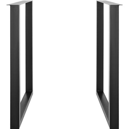 711.2MM Adjustable Furniture Legs, Square Reinforced Steel Office Table legs Set of 2 for DIY, Max Load 453.6KG Heavy Duty Desk Legs, Quick Instalation & Rich Accessories Legs Black.