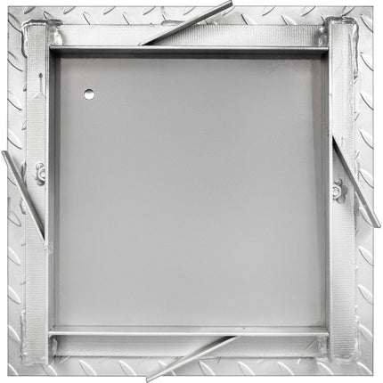 Recessed Manhole Cover 11.8\"x11.8\" Clear Opening, Galvanized Steel Drain Cover Overall Size 14.5\"x14.5\", Sealed Square Manhole Cover and Frame, Steel Man Hole Lid Inspection Access for Boat/.