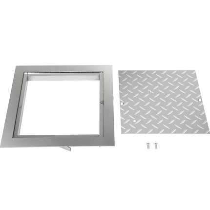 Recessed Manhole Cover 11.8\"x11.8\" Clear Opening, Galvanized Steel Drain Cover Overall Size 14.5\"x14.5\", Sealed Square Manhole Cover and Frame, Steel Man Hole Lid Inspection Access for Boat/.