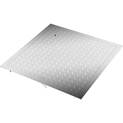 Recessed Manhole Cover 60 x 60 cm Clear Opening, Galvanized Steel Drain Cover Overall Size 67 x 67 cm, Sealed Square Manhole Cover and Frame, Steel Man Hole Lid Inspection Access for Boat/.