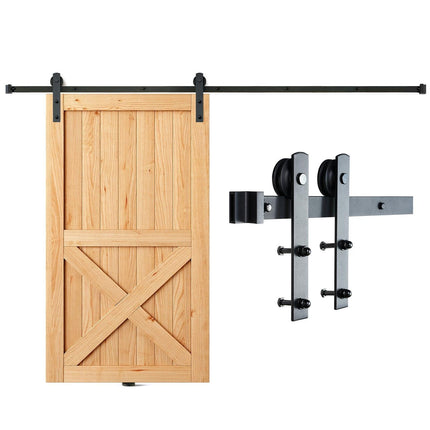 8FT Sliding Barn Door Hardware Closet Track Kit for Single Door I Hanger.