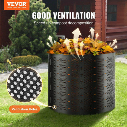Compost Bin 1000 L, Outdoor Expandable Composter, Easy to Setup & Large Capacity Composting Bin, Fast Creation of Fertile Soil.