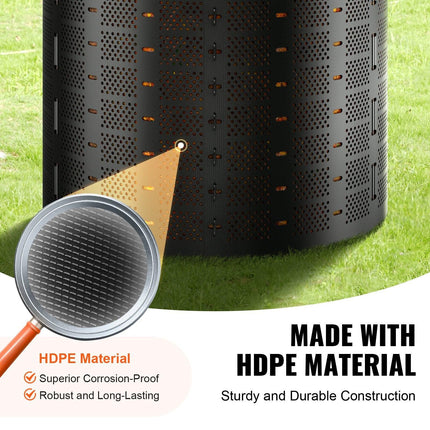 Compost Bin 1000 L, Outdoor Expandable Composter, Easy to Setup & Large Capacity Composting Bin, Fast Creation of Fertile Soil.