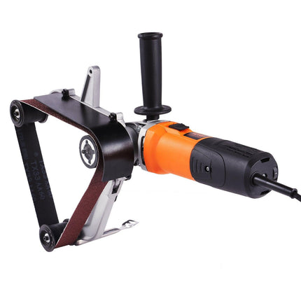 Pipe Tube Polisher Sander, 1300W Pipe Belt Sander with 6 Variable Speeds 1100-3200rpm, Professional Belt Sander Grinding Machine with 3PCS Sanding Belts for Burnishing Finishing Rust Removal.