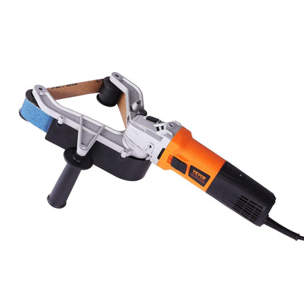 Pipe Tube Polisher Sander, 1300W Pipe Belt Sander with 6 Variable Speeds 1100-3200rpm, Professional Belt Sander Grinding Machine with 50PCS Sanding Belts for Burnishing Finishing Rust Removal.