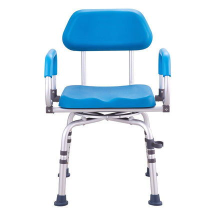Swivel Shower Chair 360 Degree, Adjustable Shower Seat with Pivoting Arms & Padded Bath Seat for Inside Shower or Tub, Non-Slip Rotating Bathtub Chair for Elderly Disabled, 300LBS Capacity.