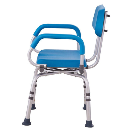Swivel Shower Chair 360 Degree, Adjustable Shower Seat with Pivoting Arms & Padded Bath Seat for Inside Shower or Tub, Non-Slip Rotating Bathtub Chair for Elderly Disabled, 300LBS Capacity.