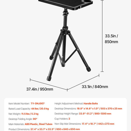 Stationary Cycling Desk Bike Trainer Fitness Desk with Triangle Support.