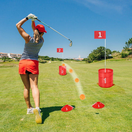 Backyard Golf Game, 6 Hole Golf Course, Golf Game Practice Games, Golf Chipping Game for Family, Adults and Kids, Portable Outdoor Yard Golf Game for Lawn, Yard, Camping, Park, Beach.