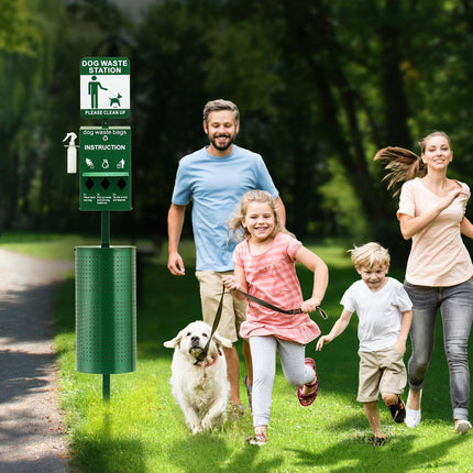 Dog Waste Station with 600 Dog Poop Bags Commercial Park Pet Poop Station.