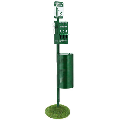 Dog Waste Station with 600 Dog Poop Bags Commercial Park Pet Poop Station.
