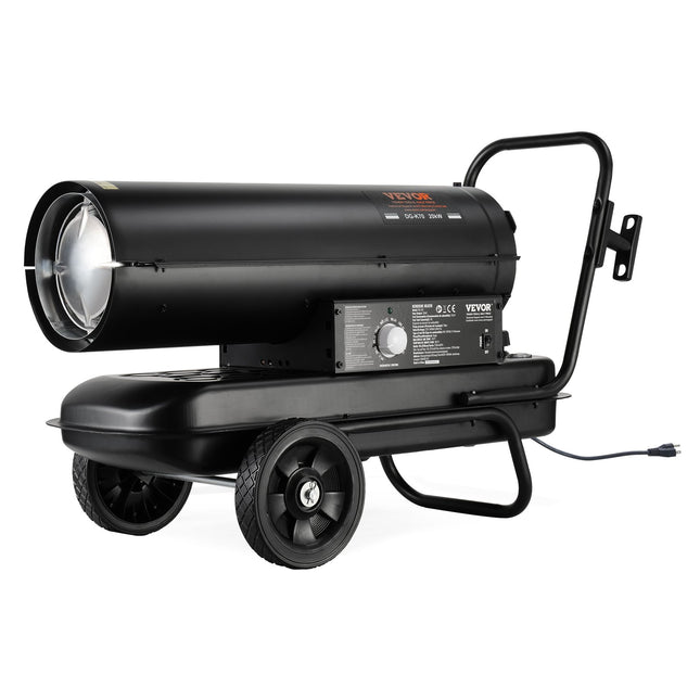 Portable Kerosene Forced Air Heater 70000 BTU Indoor Outdoor Use 5gal Tank.