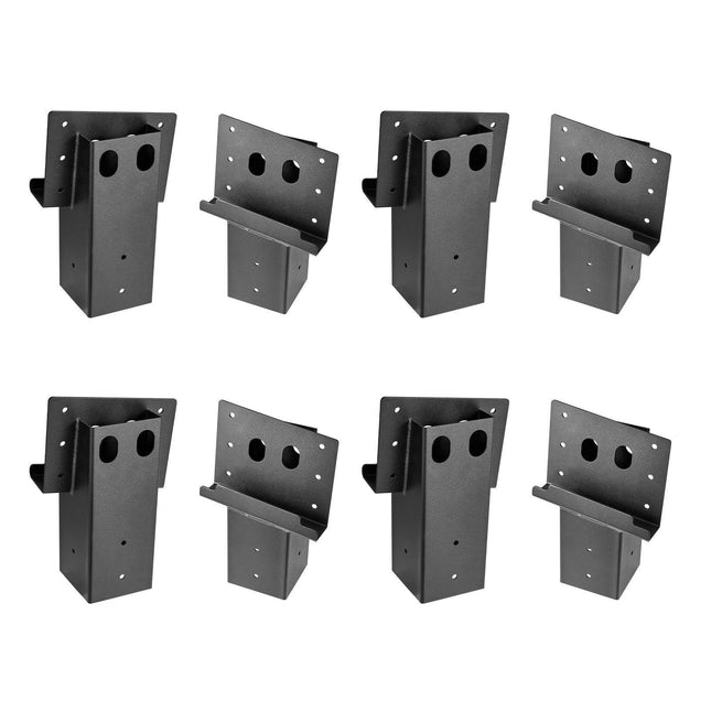 Deer Blind Brackets, Outdoor 3.6x3.6 Platform Bracket, Fit 3.5x3.5 In / 88.9x88.9 mm Lumber, 2204lbs/1000kg Capacity Steel Elevator Brackets for Deer Stand, Hunting Blinds, Shooting Shack, 8 Pcs.