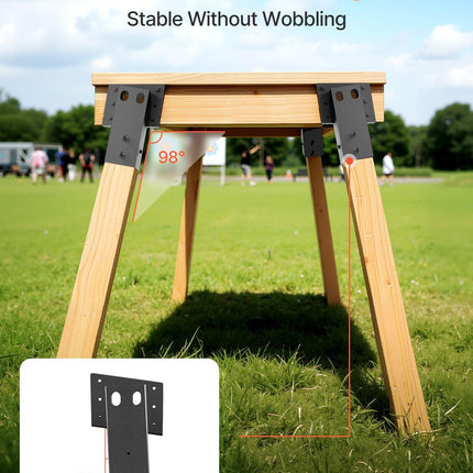 Deer Blind Brackets, Outdoor 3.6x3.6 Platform Bracket, Fit 3.5x3.5 In / 88.9x88.9 mm Lumber, 2204lbs/1000kg Capacity Steel Elevator Brackets for Deer Stand, Hunting Blinds, Shooting Shack, 8 Pcs.