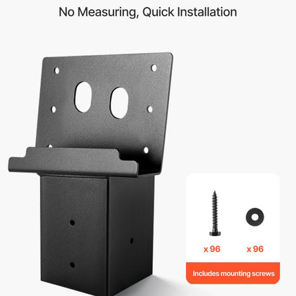 Deer Blind Brackets, Outdoor 3.6x3.6 Platform Bracket, Fit 3.5x3.5 In / 88.9x88.9 mm Lumber, 2204lbs/1000kg Capacity Steel Elevator Brackets for Deer Stand, Hunting Blinds, Shooting Shack, 8 Pcs.
