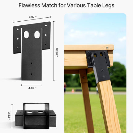 Deer Blind Brackets, Outdoor 3.6x3.6 Platform Bracket, Fit 3.5x3.5 In / 88.9x88.9 mm Lumber, 2204lbs/1000kg Capacity Steel Elevator Brackets for Deer Stand, Hunting Blinds, Shooting Shack, 8 Pcs.