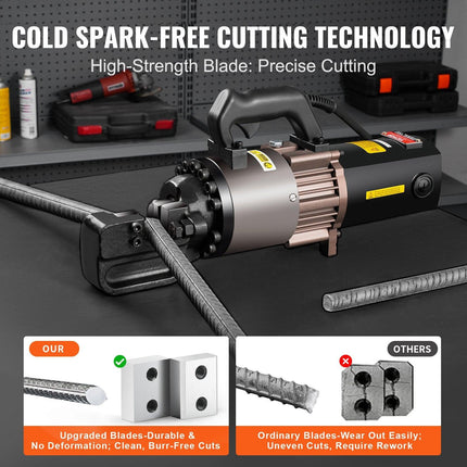 2000W Electric Hydraulic Rebar Cutter Cutting up to 1.1 Inch 5-28mm.
