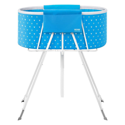 Portable Dog Bathtub, Elevated & Foldable Space-saving Pet Shower Station with Quick Drainage, Bathing Tub for Washing & Grooming Small and Medium Size Dogs and Cats Indoor & Outdoor, Light Blue.