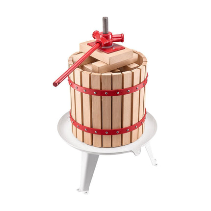 Fruit Wine Press Manual Press for Wine Making 3.2 Gal/12L Wood Basket.
