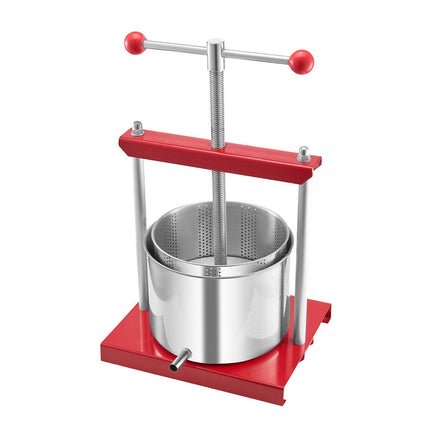 Fruit Wine Press Manual Press for Wine Making 1.6 Gal/6L Stainless Steel.