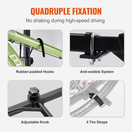 2-Bike Rack Hitch Mount Folding Carrier Car Truck SUV 1.25.