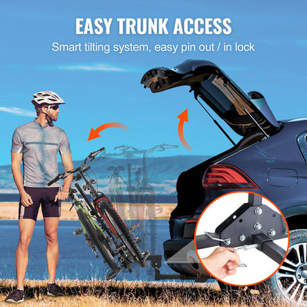 2-Bike Rack Hitch Mount 160lbs Folding Carrier Car Truck SUV 2.