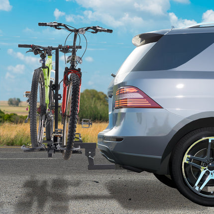 2-Bike Rack Hitch Mount 160lbs Folding Carrier Car Truck SUV 2.