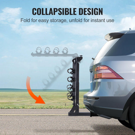 4 Bike Rack Hitch Mount Folding Swing Down Bicycle Carrier Car Truck SUV 150 lbs.