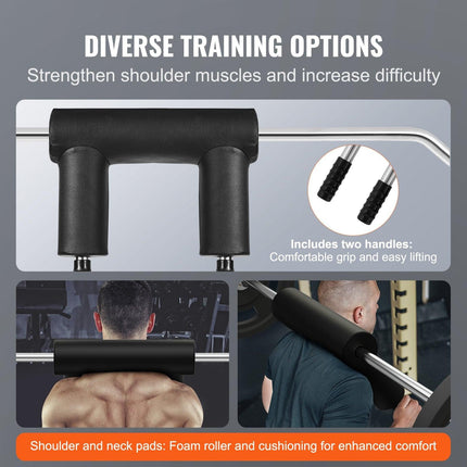 Safety Squat Bar Fitness Squat Bar Attachment Weight Lifting.