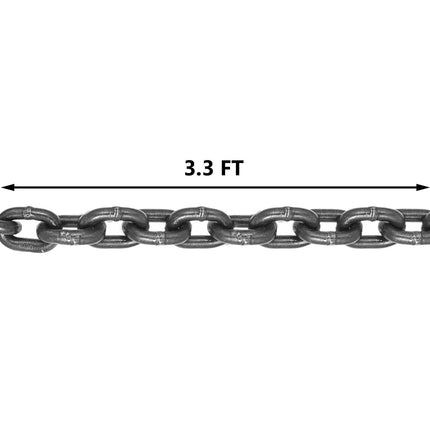 VEVOR Chain Sling, 8 mm x 1m Lifting Chains with Hooks, G80 Engine Chain Hoist Lifts, 5 Ton Load Capacity Lifting Sling Chains for Engine Hoist, Engine Lift Chain with 4 Leg Grab Hooks Heavy Duty.