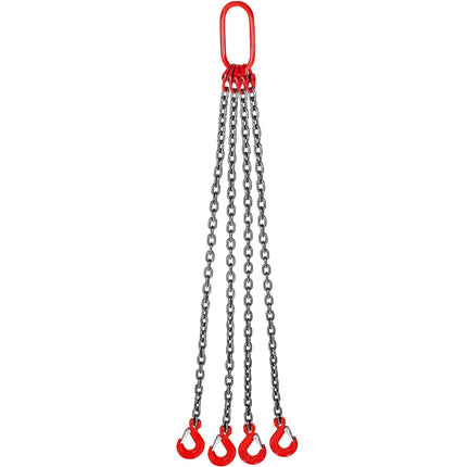 4 Legs Lifting Hook Chain Sling 2Mx8MM, 4T Lifting Chain Sling Legs Steel Factories Steel Powder Coating Lifting Chain High Temperature Resistance.