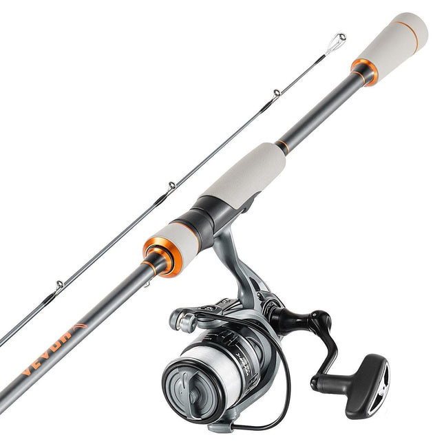 Rod and Fishing Reel Combo, IM6 Fiberglass & Carbon Fiber Spinning Rod and Reel Combo, Bass Fishing Pole with 2m Two-Piece Rods, 6+1 Ball Bearings, Stainless Steel Guides with Ceramic Rings.