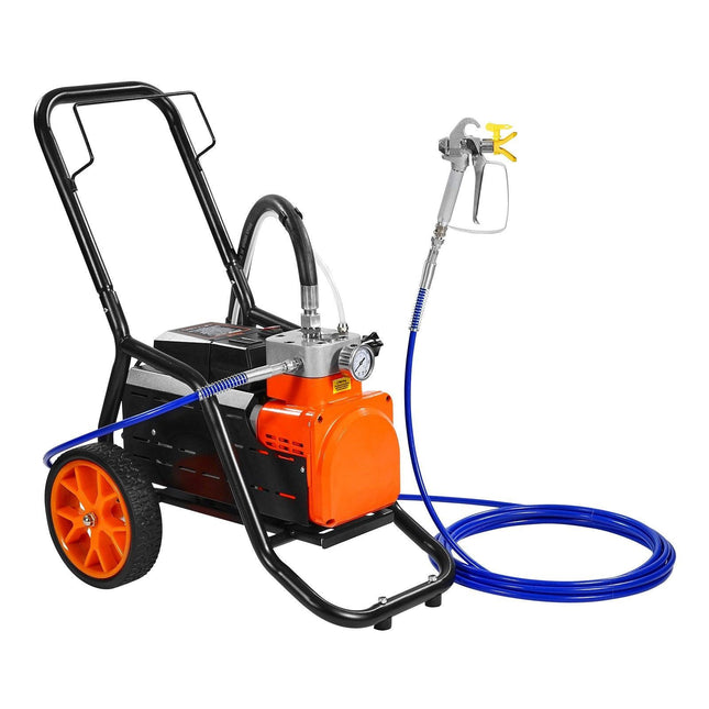Cart Airless Paint Sprayer Diaphragm Paint Airless Sprayer 1700W Electric.