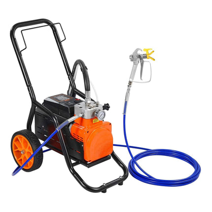 Cart Airless Paint Sprayer Diaphragm Paint Airless Sprayer 1700W Electric.