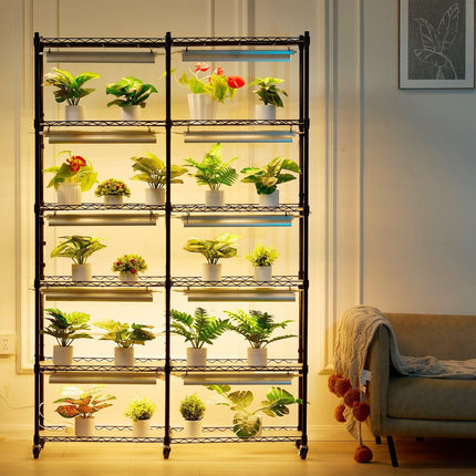 Plant Stand with Grow Light 6 Tiers 200W 59.1" Indoor Plant Grow Shelf.