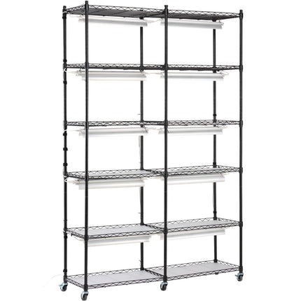 Plant Stand with Grow Light 6 Tiers 200W 59.1" Indoor Plant Grow Shelf.
