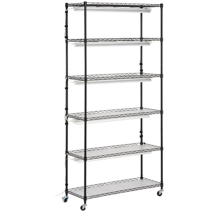 Plant Stand with Grow Light 6 Tiers 180W 180 cm Indoor Plant Grow Shelf.