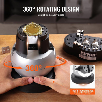 Engraving Block 5 inch Ball Vise Setting Jewelry Ball Vise Engraving with 34PCS Attachment and Rubber Base.