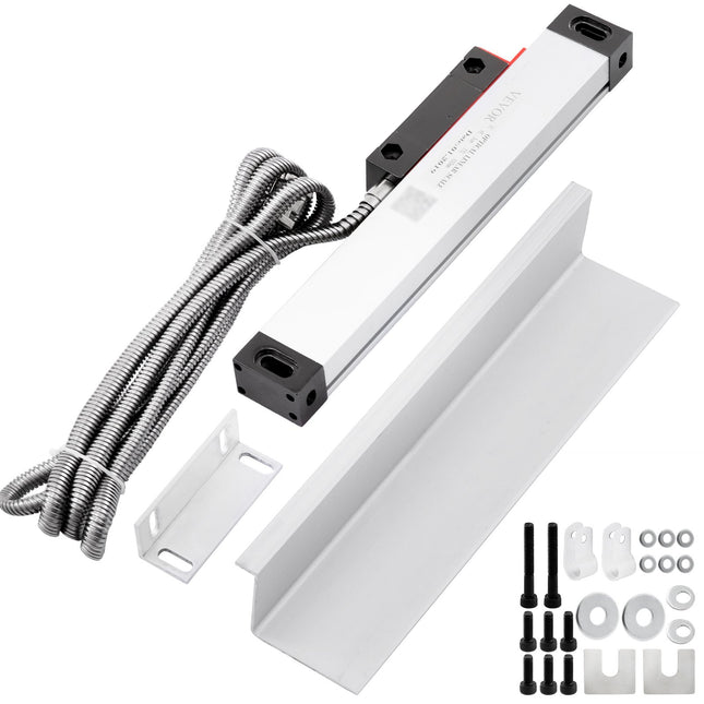 Lathe Linear Scale 150 mm Linear Glass Scale, High Accuracy 0.0002" Optical Length, Precision Linear Scale, Aluminum Body for Drilling, Grinding, Mill Milling Lathe machine with Accessories.