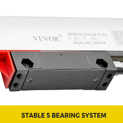 Lathe Linear Scale 150 mm Linear Glass Scale, High Accuracy 0.0002" Optical Length, Precision Linear Scale, Aluminum Body for Drilling, Grinding, Mill Milling Lathe machine with Accessories.