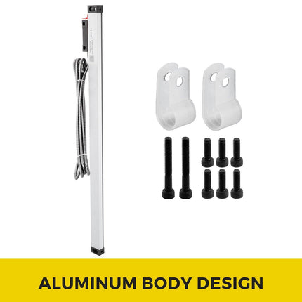 1 Axis Lathe Linear Scale 550mm with Accuracy 0.0002" Optical Length Precision Linear Scale Aluminum Body for Mill Milling Lathe Machine with Accessories (550mm(22")).