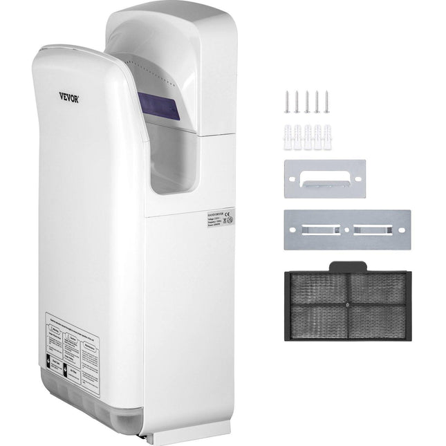 Jet Hand Dryer Blade Hand Dryer Automatic High Speed for Washroom White.